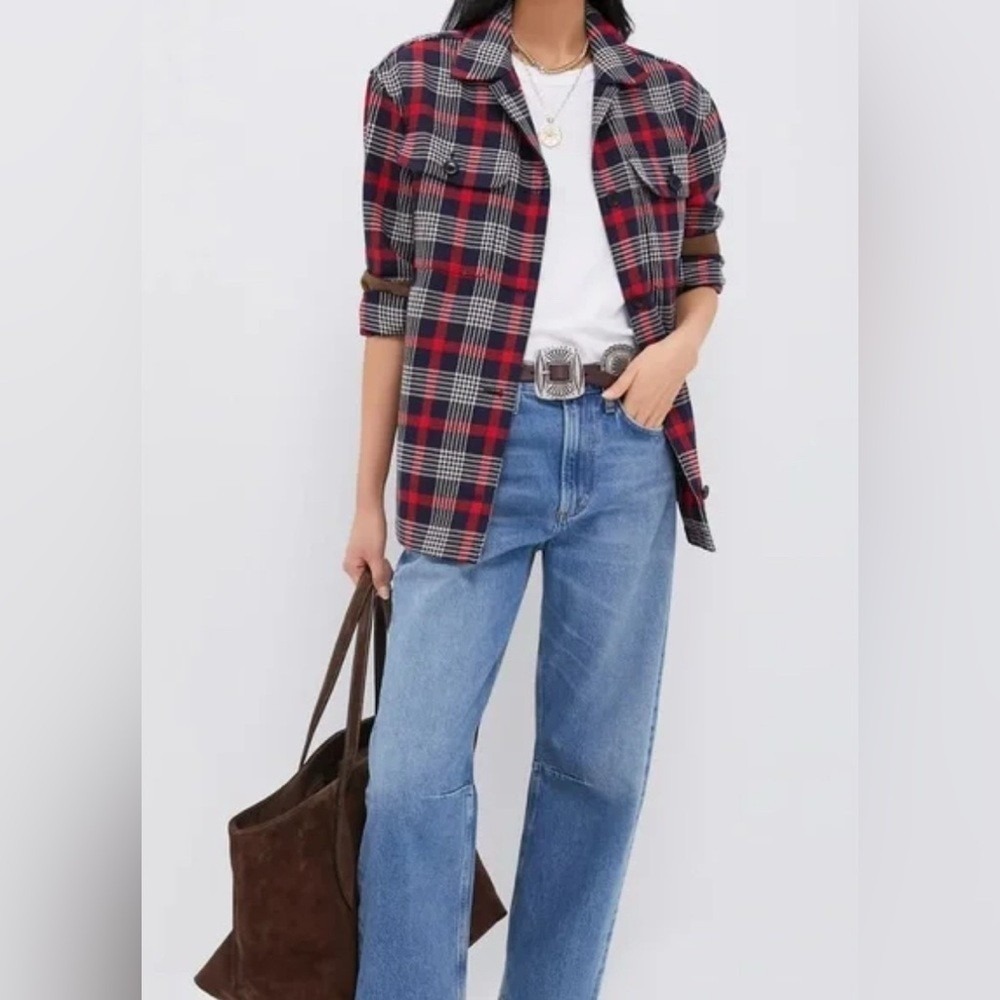 Tuckernuck Platt Ranch Shirt Jacket Shacket in Red Plaid Size Small - Picture 1 of 9